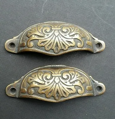 $15.95 • Buy 2 Ornate Apothecary Cabinet Drawer Cup Pull Handles Victorian Style 3-1/2 C  #A1