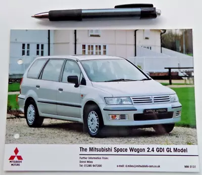Mitsubishi Space Wagon 2.4 GDi GL MPV  Press Release Photo Pic 2000 MM 0131 • $7.45