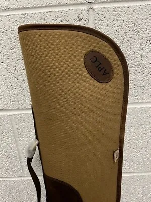 Teales Huntsman Oiled Leather And Khaki Canvas Gun Slip Up To 30″ – Zip Around • £110