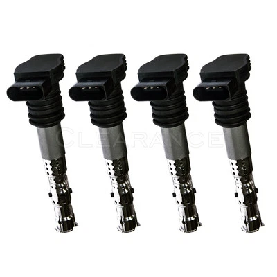 $42 • Buy New Pack Of 4 Premium Ignition Coils For Audi A4 Tt Quatro Vw Bettle Jetta 1.8l