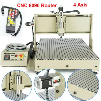 USB 4 Axis 6090 CNC Router Engraver 1500W Engraving Carving Milling Machine • $1813.50