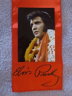 Elvis Presley Signature Red Scarf&aloha From Hawaii Concert Photo Lot 2 • $25
