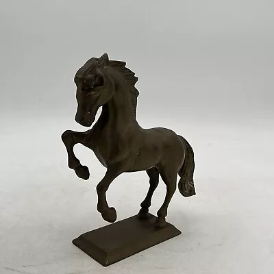 Vintage Solid Brass Metal Horse Pony Equestrian 7  Figure Figurine Statue • $18.95