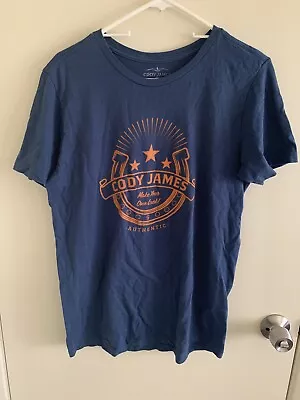 Cody James Make Your Own Luck Authentic Mens Blue Orange T-Shirt Medium • $10