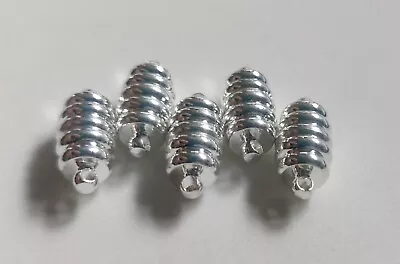 Findings Magnetic Barrel Clasp SP (pack Of 5) 19mm X 8mm For Jewellery Making • £4.95