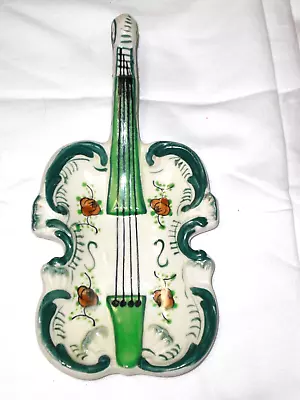 Vtg. Guitar  Violin Spoon Rest Hand Painted Nasco Japan • $2.99