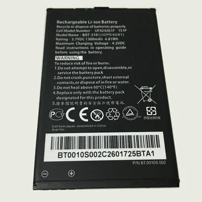 Battery BAT-310 UF424261F 1S1P For Acer Liquid Mini E310 E320 E330 M310 1300mAh • £14.18