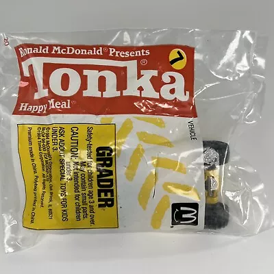 1994 McDonalds Happy Meal Construction Toy Tonka Trucks Metal Grader #7 Sealed • $14.99