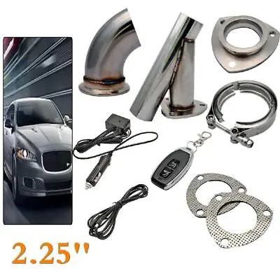 57mm 2.25  Exhaust Control Catback Valve Electric Cutout Y Pipe With Remote Kit • $145.69
