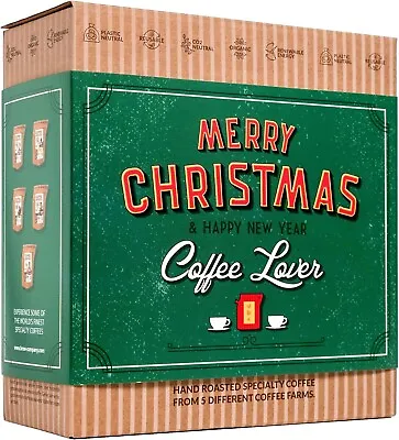 Christmas Coffee Gift Set Organic & Gourmet Ground Coffees Luxury Hamper  • £19.99