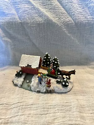 Liberty Falls Collection Covered Bridge And One Horse Open Sleigh - New In Box • $10