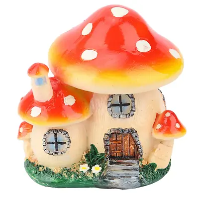 Miniature Plant Pots Fairy Dollhouse Mushroom House Garden Ornament For • £11.35