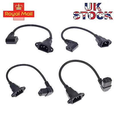 £8.99 • Buy IEC320 C14 To C13 Extension Cord,C14 With Screw Holes And C13 Angled 30cm / 60cm