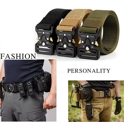 MEN Casual Military Tactical Army Adjustable Quick Release Belts Pants Waistband • $5.75