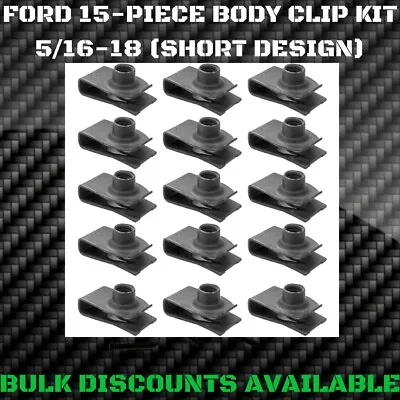 1964-1985 Ford Mustang Interior Exterior Front End U NUTS BODY BOLT CLIPS 5/16  • $14.96