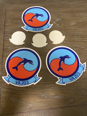 $7 • Buy VA-203 BLUE DOLPHINS A-7 Corsair US NAVY Reserve Attack Squadron STICKERS