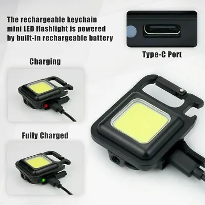 Led Light Multifunctional Mini Led Keychain Light USB Rechargeable • $3.50