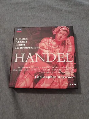 Handel - Messiah Athalia Esther The Resurrezione. C.Hogwood. Box 8 CD Decca • £56.24
