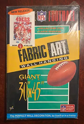 Vintage 1990 SAN FRANCISCO 49ERS GIANT TAPESTRY POSTER Fabric Art 30x45 **NEW** • $9.99