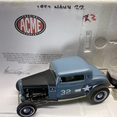 GMP  1/18 Scale 1932 Ford Coupe US NAVY F4U CORSAIR RARE “SAMPLE MODEL”1 Of 3 • $199