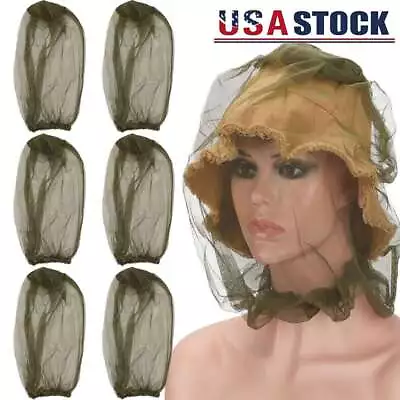 6PCS Mosquito Insect Hat Net Bug Mesh Head Face Protect Cover Veil Insect-proof • $9.48