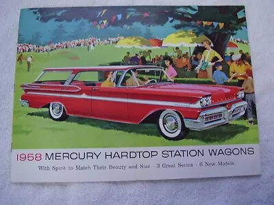 1958 Mercury  Station Wagon   Brochure   Original  Free Poostage • $15