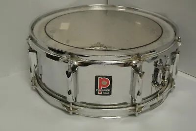ADD This VINTAGE PREMIER 14X5.5  SNARE In CHROME To YOUR DRUM SET TODAY! #K103 • $337.20