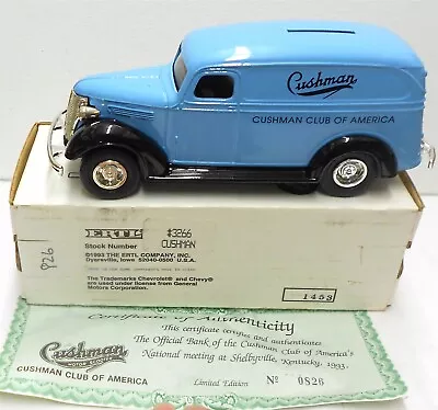 Cushman Club Of America #1 1938 Chev Delivery 1993 Diecast Ertl Bank #3266 • $24.95