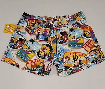 $63.99 • Buy Loudmouth Golf Womens Shorts Size 4 Vacation Patches Cabo Spring Break $98.00