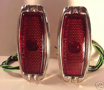 1941 1942 1946 1947 1948 Chevy CAR Red Complete Tail Light Assemblies Pair NEW • $107.30