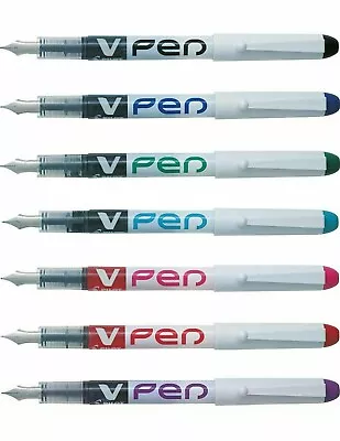 £2.99 • Buy Pilot V Pen Disposable Fountain Pen All Colours & Multiple Quantities Available