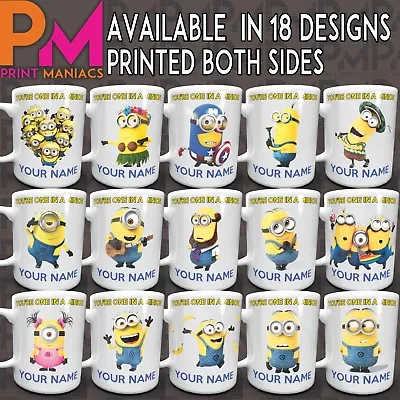 PERSONALISED MINIONS MUG Cup Present Gift You Are One In A Minion HIS HER HIM • £10.50