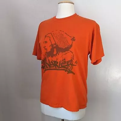 Vintage Y2K Zion Rootswear Orange Bob Marley T-shirt Size M • $35