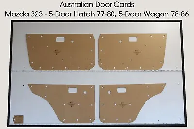 Door Cards Fit Mazda 323 5Door Hatch 77-80 5Door Wagon 78-86 Quality Masonite X4 • $149