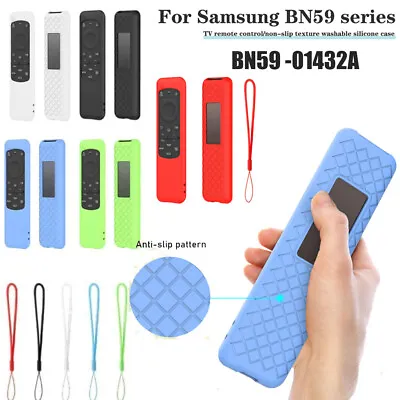 Remote Control Silicone Cover Case For Samsung TV BN59-01432A Shockproof+Lanyard • $13.98