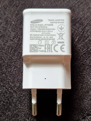 Genuine Samsung EP-TA20EWE EU 2 Pin Plug Adaptor  BRAND NEW • £10
