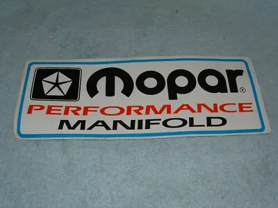 Vintage Mopar Performance Manifold Sticker Decal • $5