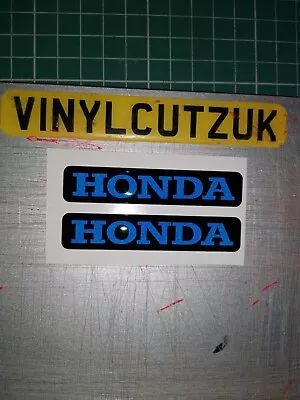 £4.99 • Buy DOMED HONDA BIKE STICKERS DECAL  / FORKS / REFLECTIVE BLUE/black X2