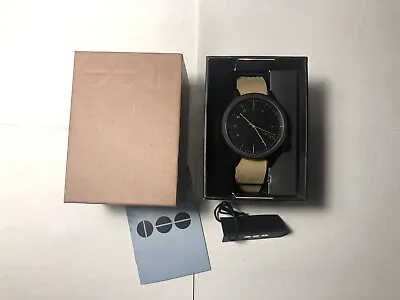 Komono Magnus Watch Black With Tan Suede Leather Wrist Strap Boxed - $129 New • $65