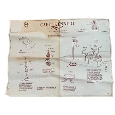 Marx Cape Kennedy 1960s Instructions Paperwork Manual Carry All Vintage FLAWS • $62.78