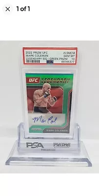 UFC 300 BMF BELT PRESENTER PSA 10 2022 Prizm MARK COLEMAN Legendary Signature • $500