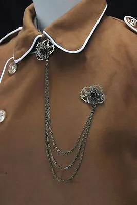 Steampunk Gear Lapel Pin Gear Collar Pin For Suit Gear Brooch For Lolita Costume • $11.99
