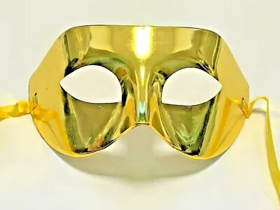 £5.50 • Buy Shiny Gold Venetian Style Masquerade Ball Party Mask Unisex Mens Womens New Year