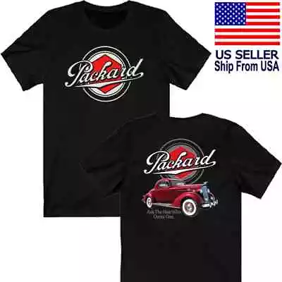 Packard Classic Car Logo Unisex Black T-Shirt Size S To 5XL • $31.99