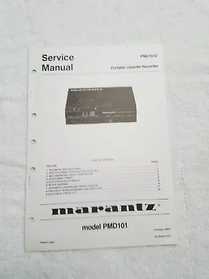 Brand New PMD101 Service Manual  • $25