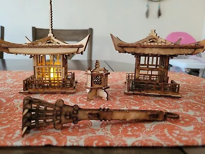 Japanese Pagoda Lanterns And Zen Garden Japanese Meditation Kit Plus Sandbox Opt • $45