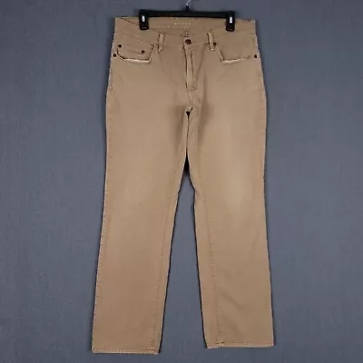 Mott & Bow Pants Mens 35x32 (33x30.5) Khaki Straight Mercer Jeans • $31.47