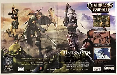 CHAMPIONS OF NORRATH 2004 Original Vintage Poster Art Print Promo Ad 42x26cm GMR • £23.28