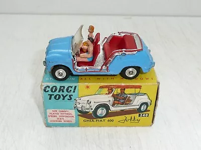 Corgi Toys 240 Fiat Ghia 600 Jolly  W/figures  Boxed *Original* • $54.14