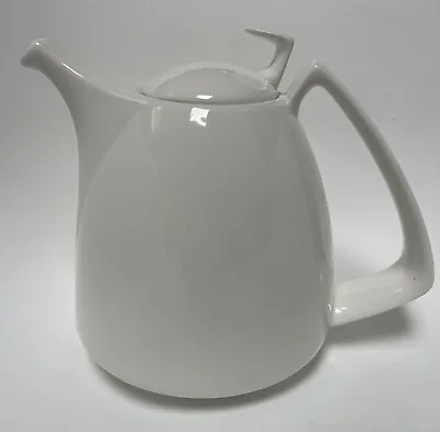 VTG The Palm Restaurant White Porcelain Coffee Tea Pot  Rosenthal Style MCM • $34.99